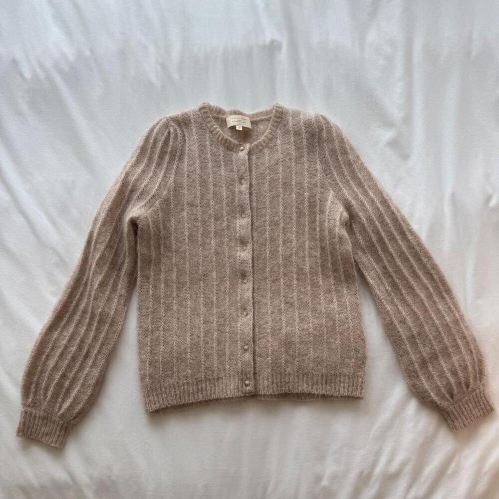 Sezane merino wool blended cardigan in beige